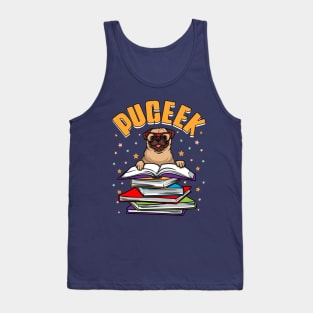 Funny Pug Owners PUGEEK Pug Lover Tank Top